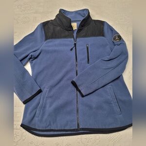 Ascend Blue and Black Full Zip Fleece Jacket, Size XL